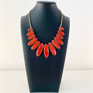 Macy’s Burnt Orange 18” Geometric Gemstone Necklace